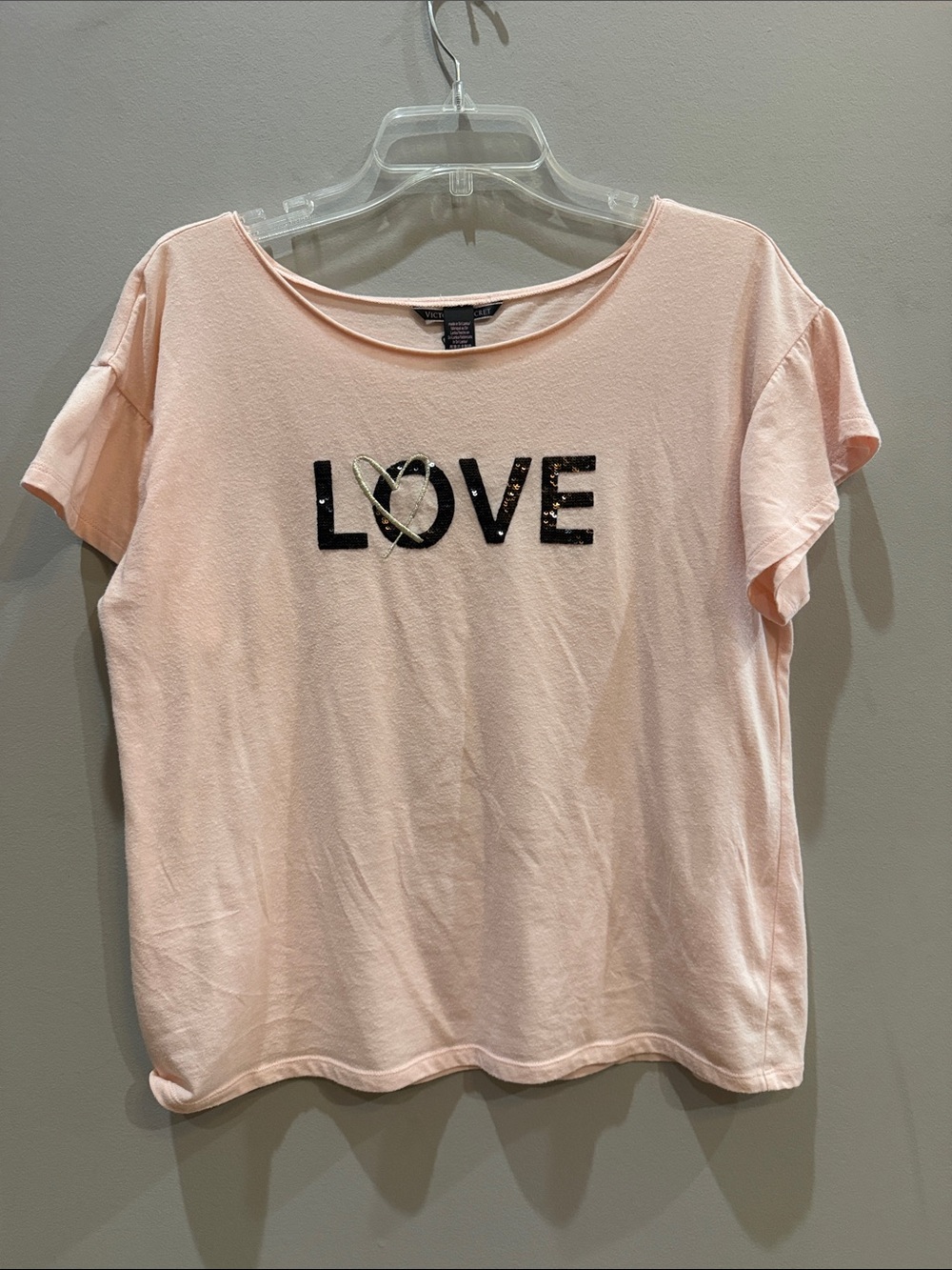 Victoria's Secret Pink 'LOVE' Scoop Neck Tee